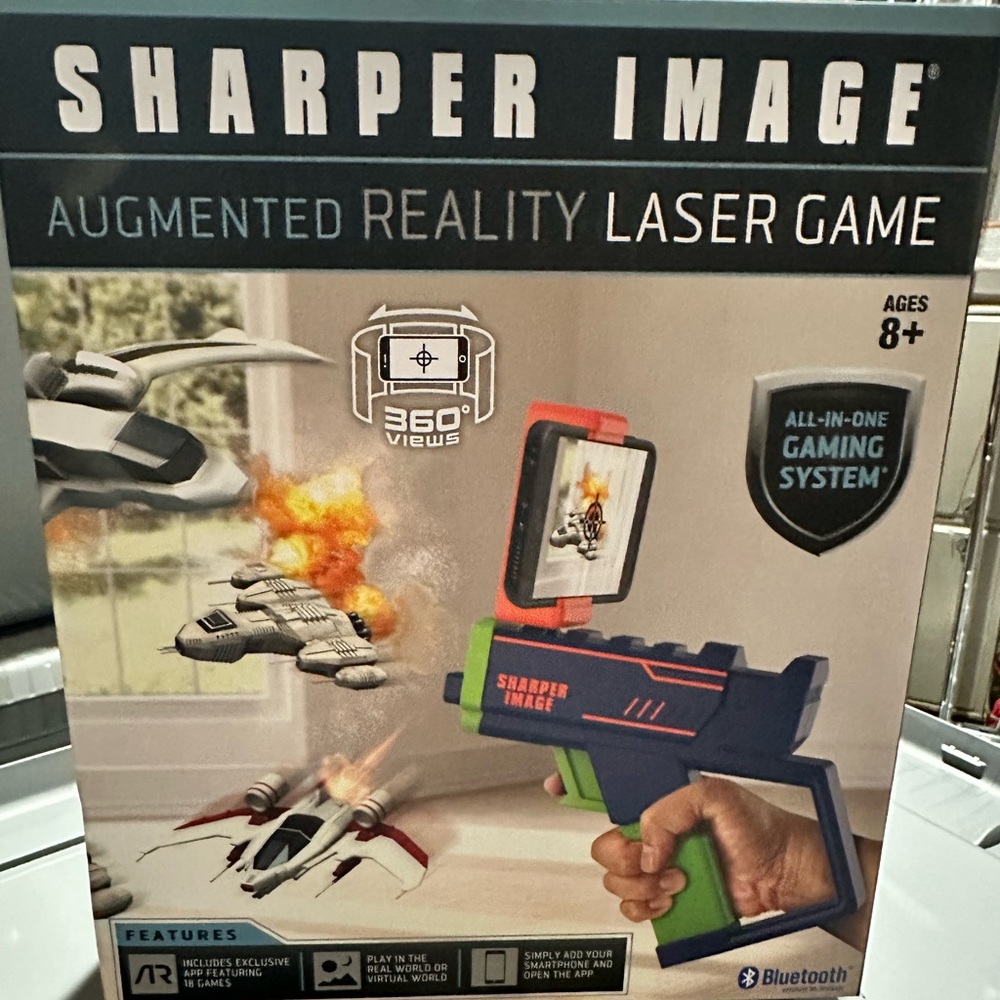 Sharper Image Augmented Reality Laser Game Bluetooth AGE 8+ Bluetooth
